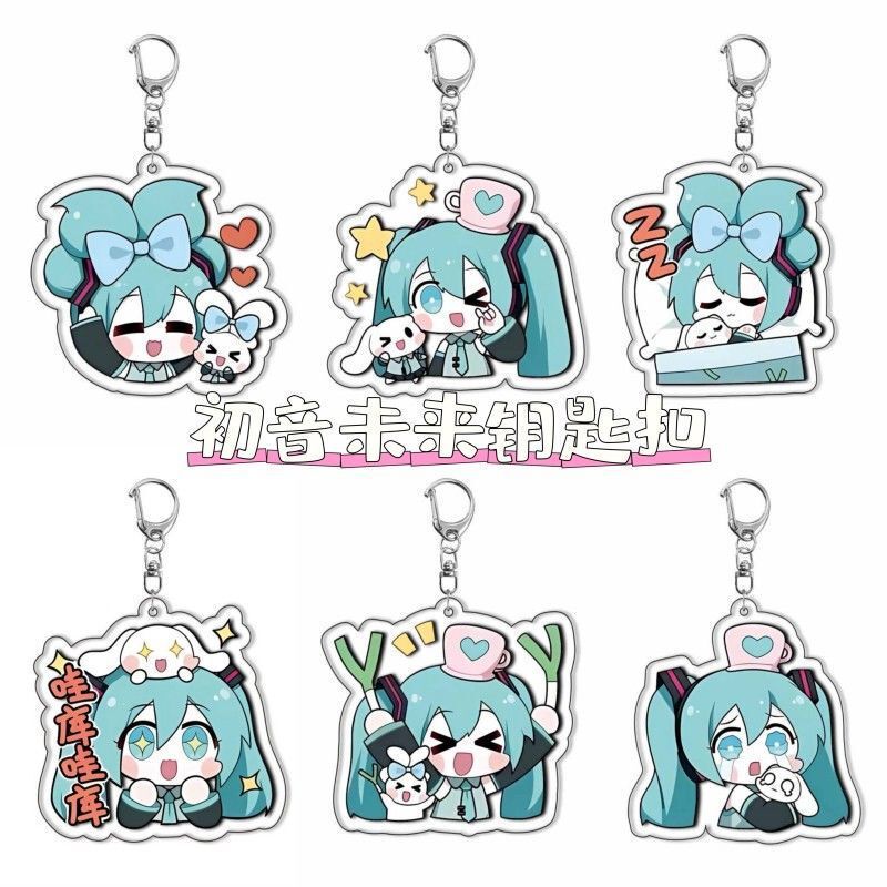 Sandwich Hatonic Future Princess Acrylic Keychain Virtual Idol Peripheral in stock Pendant diy