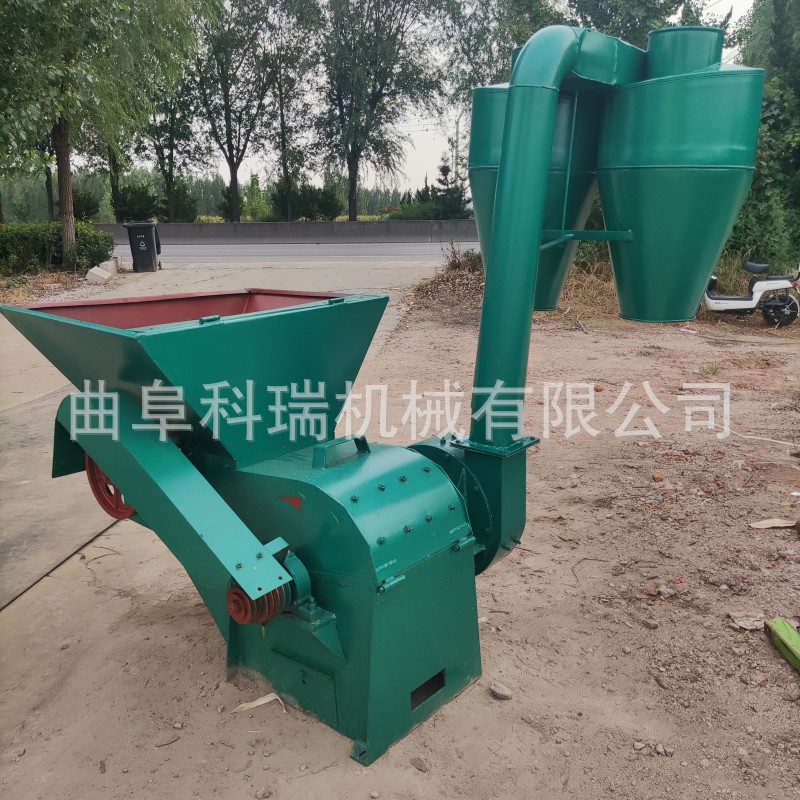 大型秸秆粉碎机中药材益母草打粉机养殖厂自动进料稻草麦草粉糠机