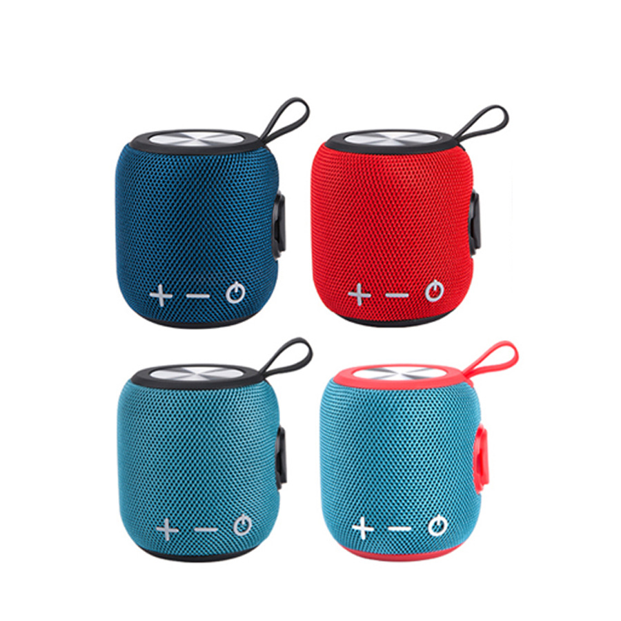 Altavoz Bluetooth para exteriores Amazon, pequeño, tipo cañón, graves potentes, portátil, de tela, impermeable, con ranura para tarjeta, inalámbrico.