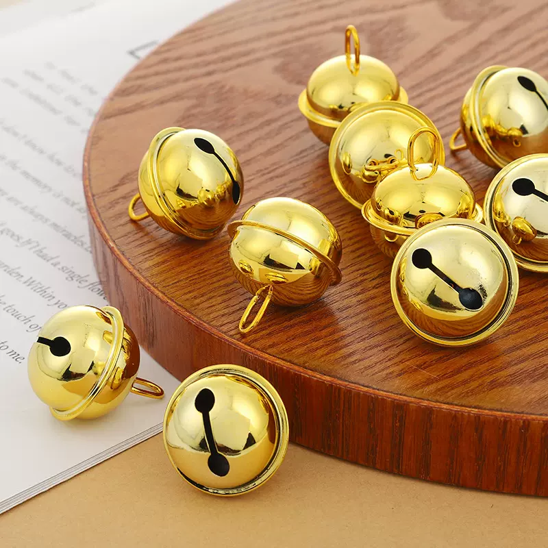 金属工艺品3cm铃铛DIY宠物饰品一字口电镀铃铛新年装饰铃铛