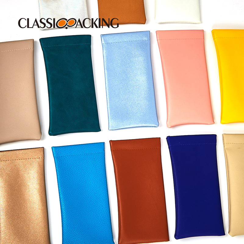 Basic solid color glasses storage bag shrapnel automatic opening and closing portable glasses bag student myopia glasses bag wholesale