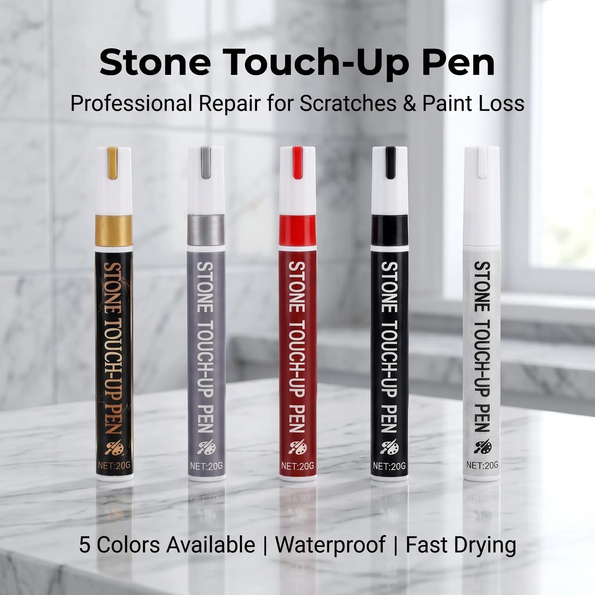 Cross-Border Best-Selling Tombstone Inscription Repair Paint Waterproof Non-Fading Tombstone Marker Large Capacity 3mm Marker Pen