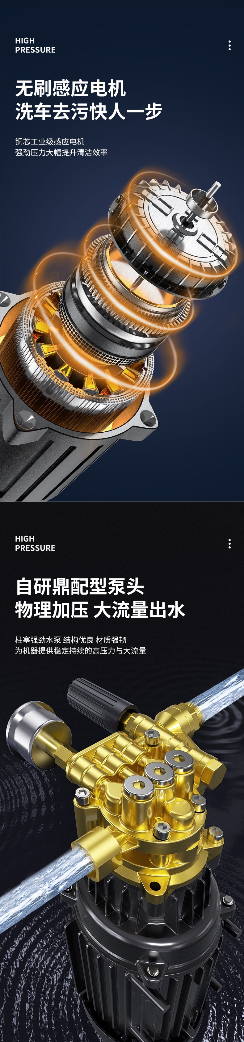 26 New Model Car Washing Machine 220V High-Pressure Household High-Power Industrial Water Gun Commercial Super Strong Pressure Booster for Cleaning Floors