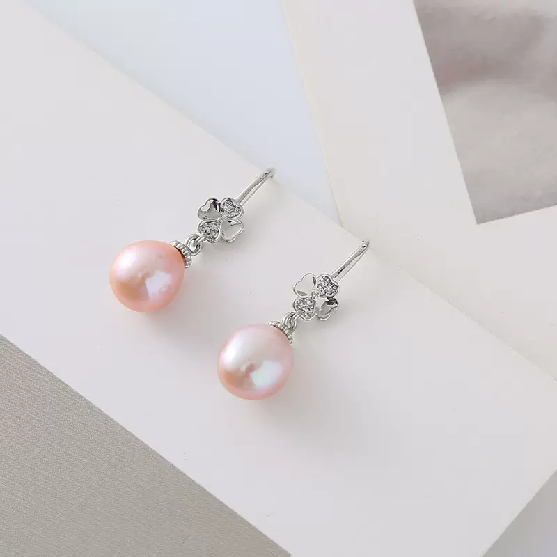 经典复古简约时尚大气女士淡水珍珠耳环古风气质耳钩耳饰配饰批发