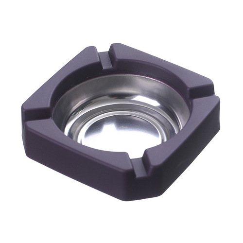 Household stainless steel living room ashtray wear-resistant and fall-resistant ashtray multi-functional easy-to-clean car color ashtray
