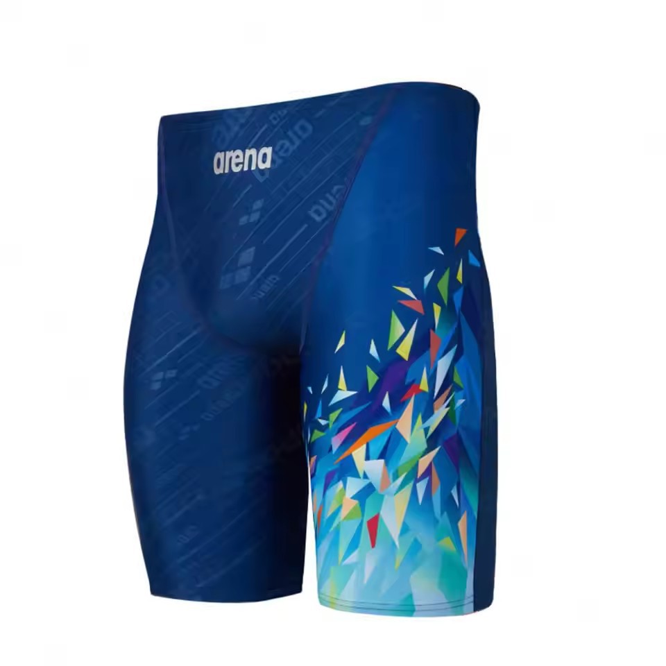 Men's Printed Sports Training Swimsuit Swimming Trunks Beach Tights Shorts Quick-Drying Surfing Pants
