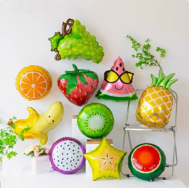 Фруктовый воздушный шар алюминиевая пленка мультфильм ананас арбуз вечеринка украшает детский сад