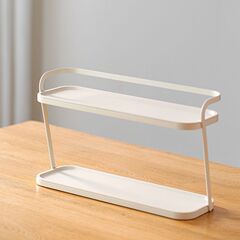 日本式シンプルキッチン調味料置物収納棚zuutiiオイルポット調味料缶棚テーブル二重