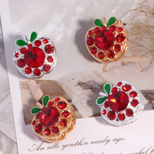 新款水钻复古满钻苹果钻球直孔珠子DIY手机链钥匙链包链饰品配件