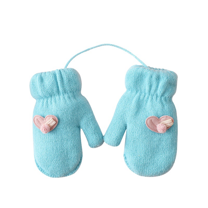 Autumn and Winter Children's Gloves, Fleece-Lined and Thickened for Warmth, Suitable for Boys and Girls Aged 3-6, Ideal for Kindergarten Use