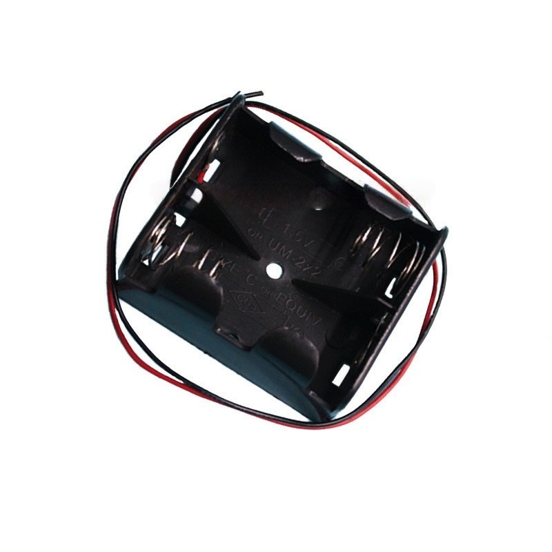 电池盒 二节二号 可装2节2号电池 带粗线