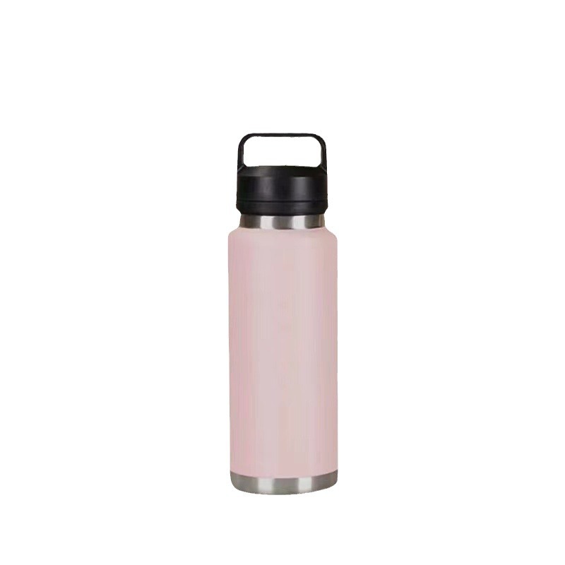 Suministro directo transfronterizo Taza de vacío de acero inoxidable de doble capa Taza de agua portátil con tapa de roscada Taza de agua deportiva al aire libre de gran capacidad