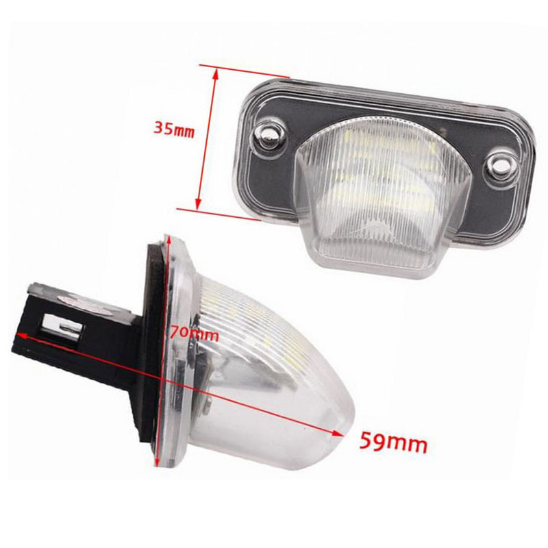 2pcs License Plate Lights 18LED for VW Golf 5Plus Passat Skoda T4 90-03 White Light