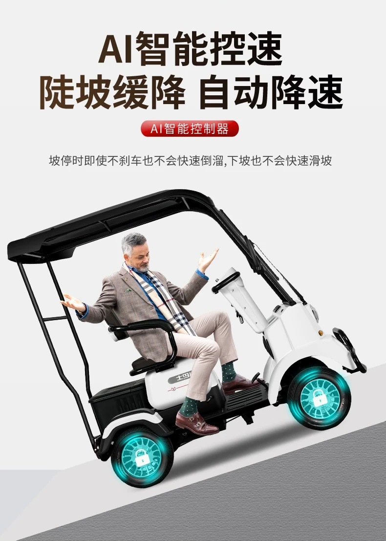 Wholesale M3 Small Bus Electric Four-Wheeler Elderly Scooter Home with Shed Battery Car Elderly Scooter Electric Motorcycle