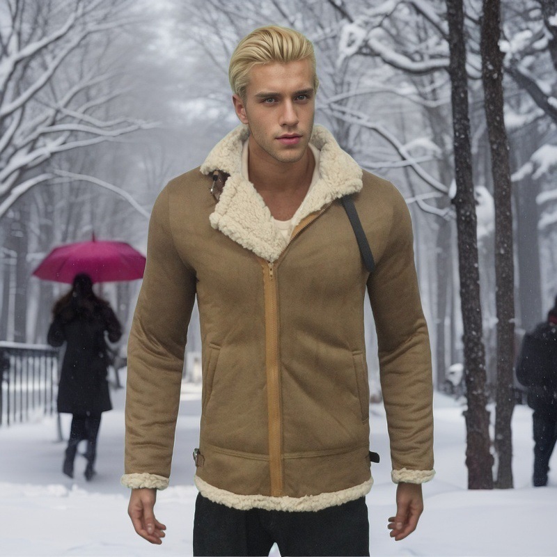 2024 new integrated lamb men's with thickened fur and suede jacket_voghion.com