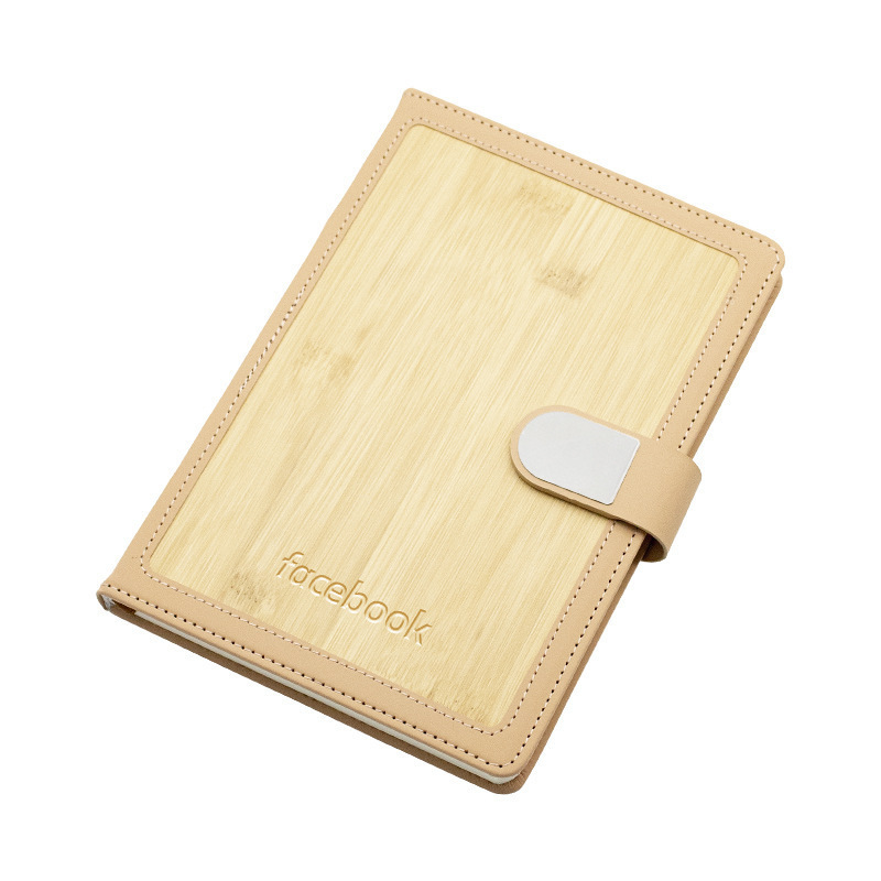 A5 cuaderno de cuero de bambú creativo puede DZ cuaderno de mano de alto valor cosmético texto de empalme libro transfronterizo al por mayor