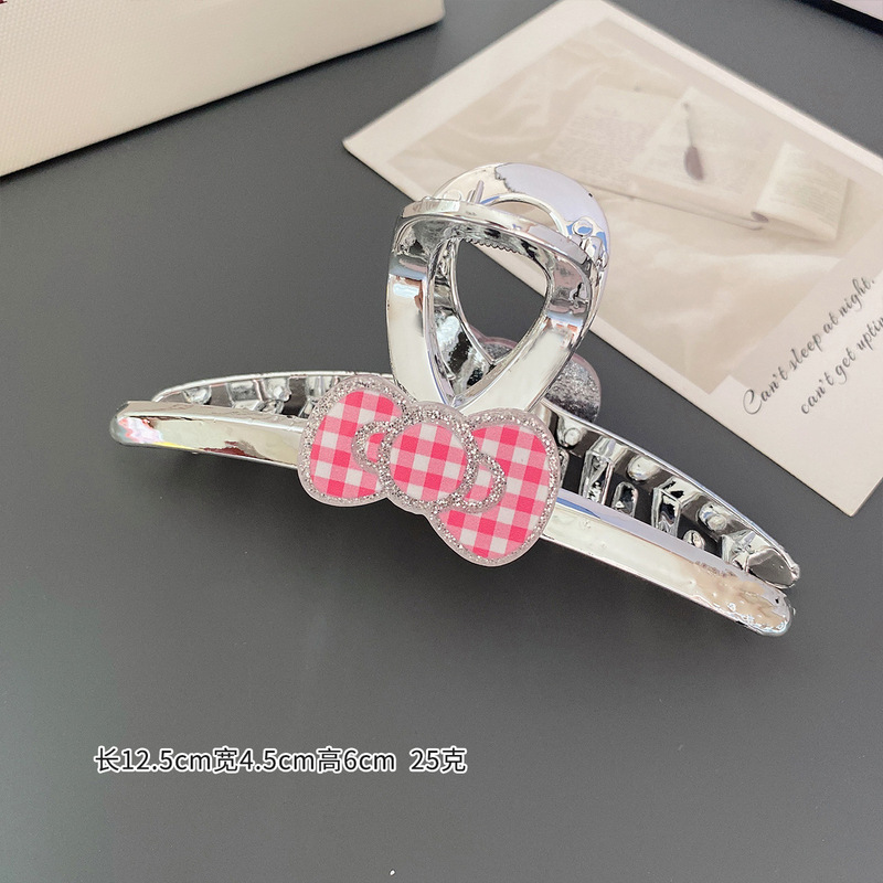 新しい猫のかわいいヘアクリップドーパミンハイエンドシルバークリップ後頭部用女性用大サイズヘアクリップ|undefined