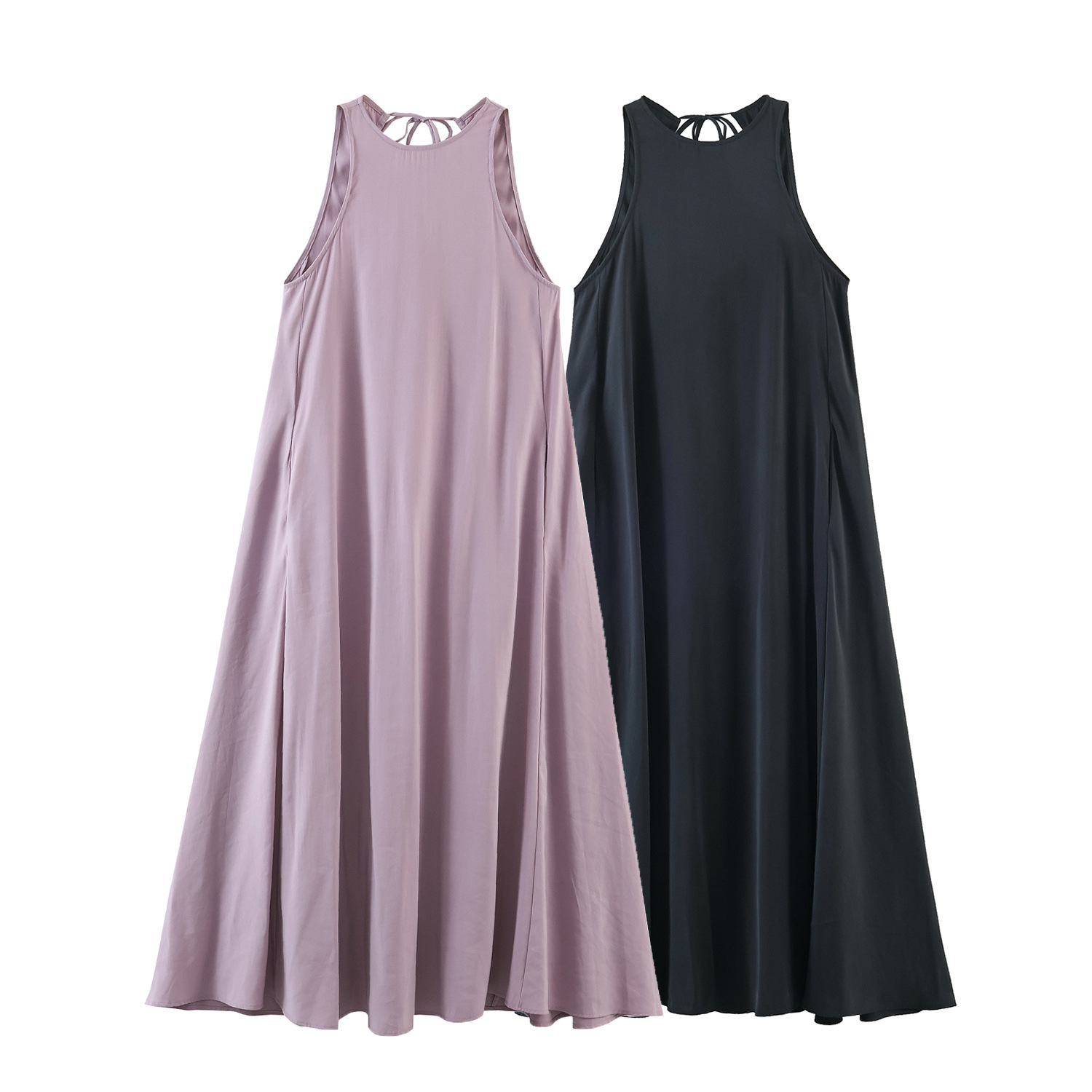 PB&ZA Summer elegant fashionable dress with a round collar sleevless