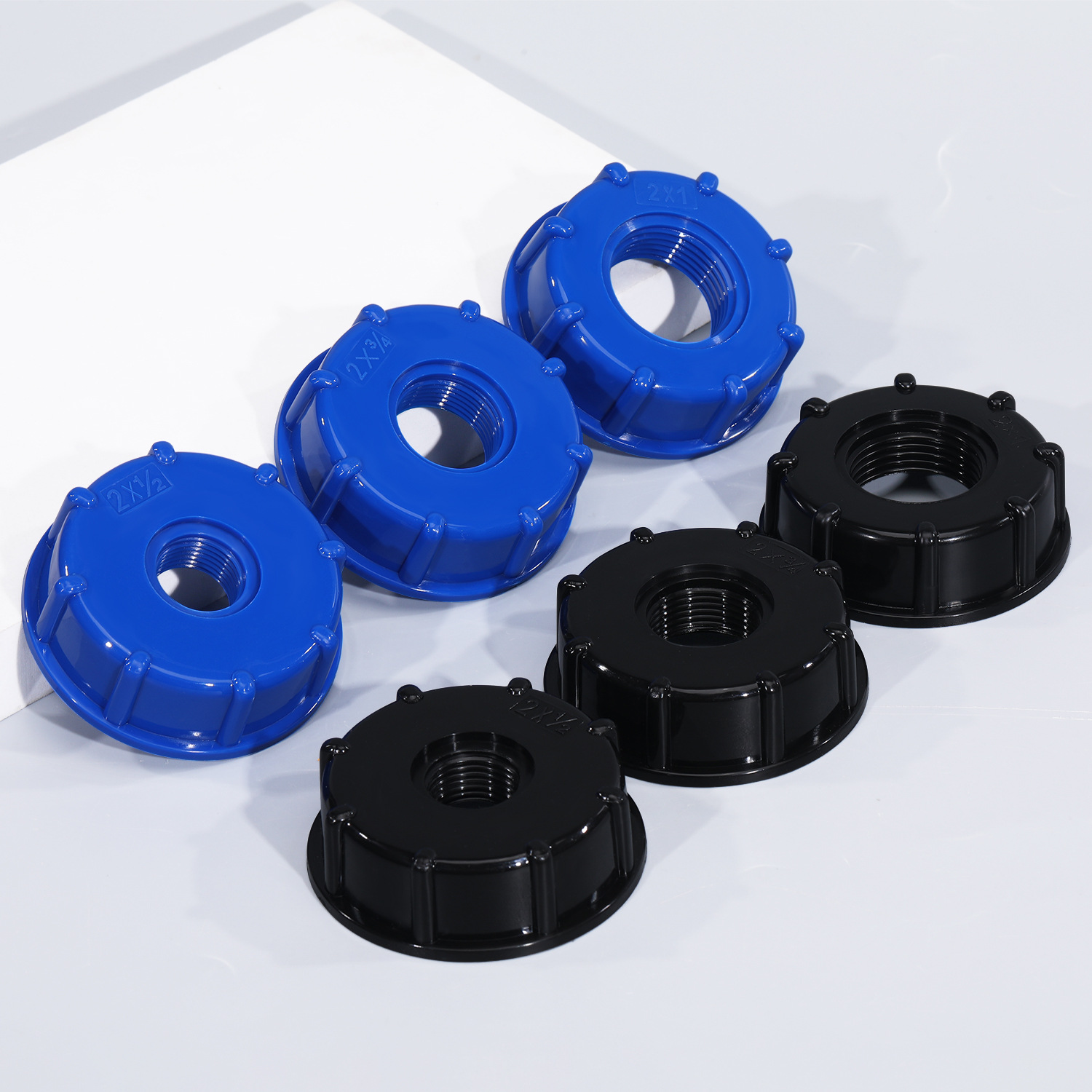 1000 L barril químico urea barril IBC Ton barril conector Ton barril accesorios conector de plástico 4 puntos 6 puntos 1 pulgada de alambre interno