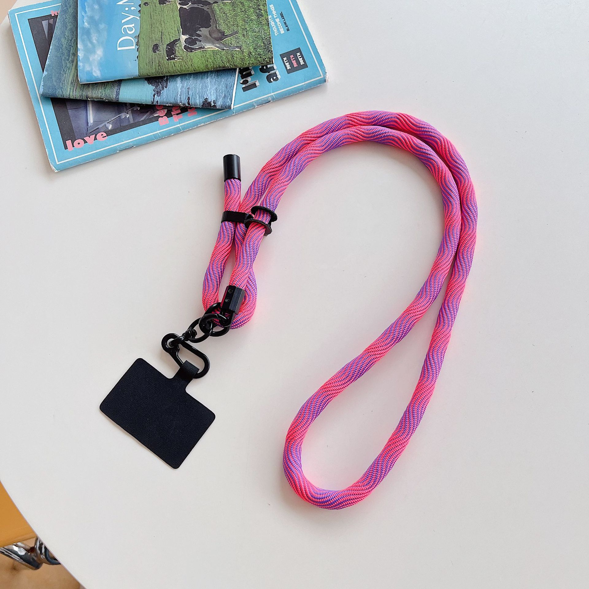 10mm caso de teléfono móvil universal ajustable longitud corta cuerda clip cuello colgante duradero correa de cinturón cadena al aire libre nylon