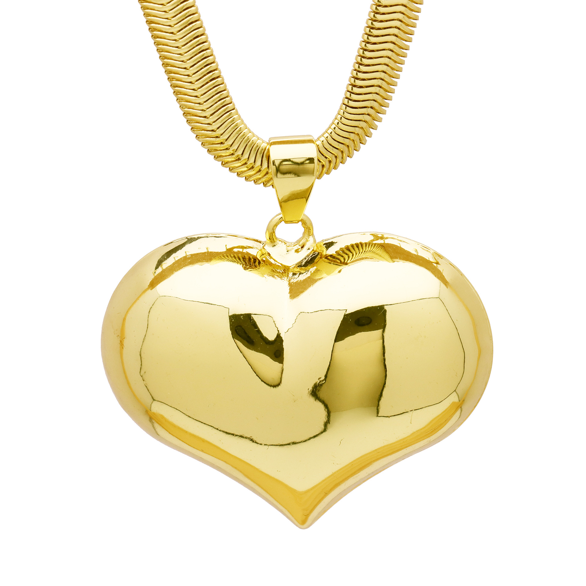 Brass Material Brass Plating Virgin Mary Heart Shape Pendant Necklace