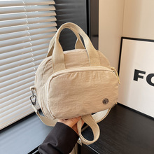 跨境手提包包女休闲时尚尼龙布单肩斜挎包轻便多层帆布防泼包bags