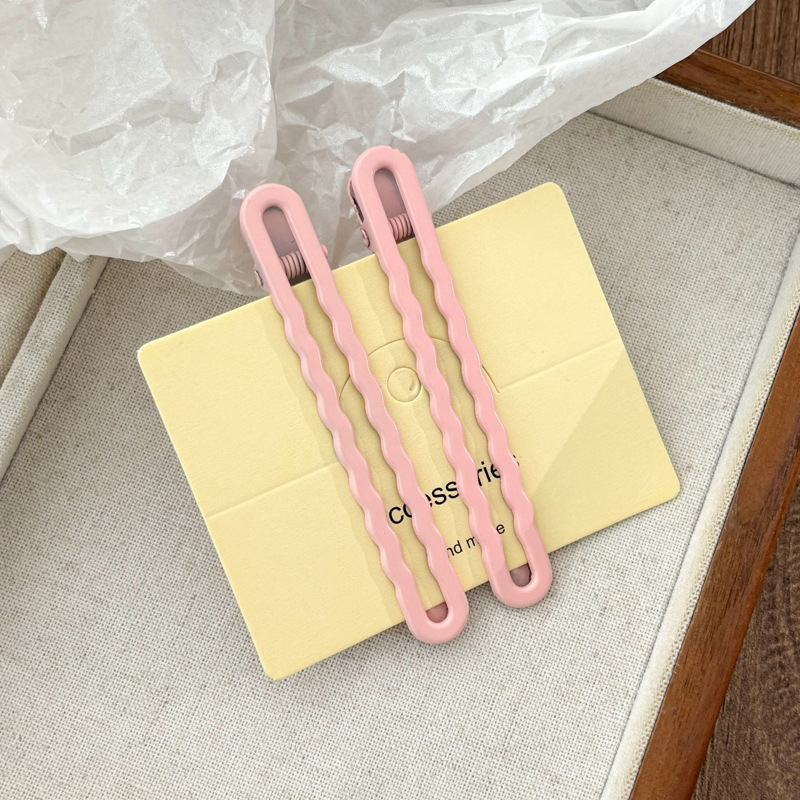 Clip de cabello coreano para adolescentes frente feminina broche clip de cabello rosa pequeño clip lateral dulce lindo tocado de cabello