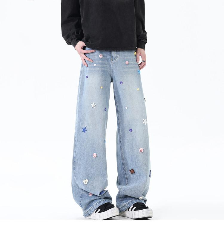 Retro Bunte Wide Leg Jeans Für Damen Und Herren Boyfriend Style_voghion.com