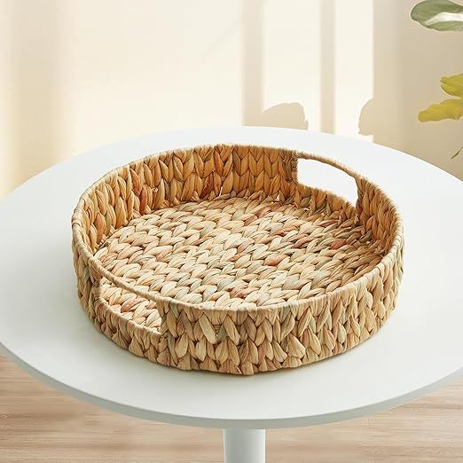 Cesta de almacenamiento de tela de paja de calabaza de agua personalizada de espejo, cesta de almacenamiento de tela de caña plegable, mesa de cocina, cesta de almacenamiento de bocadillos