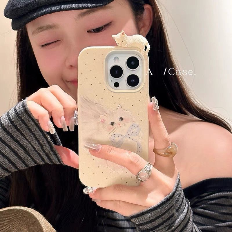 Cat-Friendly Oppo Reno 12 Phone Case for Women, Matte Oppo A535G Creative Realme Q3S