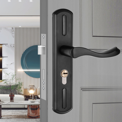 Wholesale bedroom door lock indoor household universal type door wooden door hardware no need to drill hole adjustable door handle