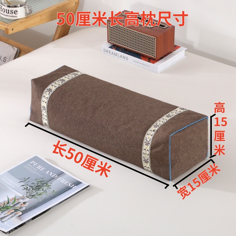 高められたそば殻角枕、シングルアンティークそば殻枕、長方形枕、頸椎枕、大人の睡眠用高枕|undefined