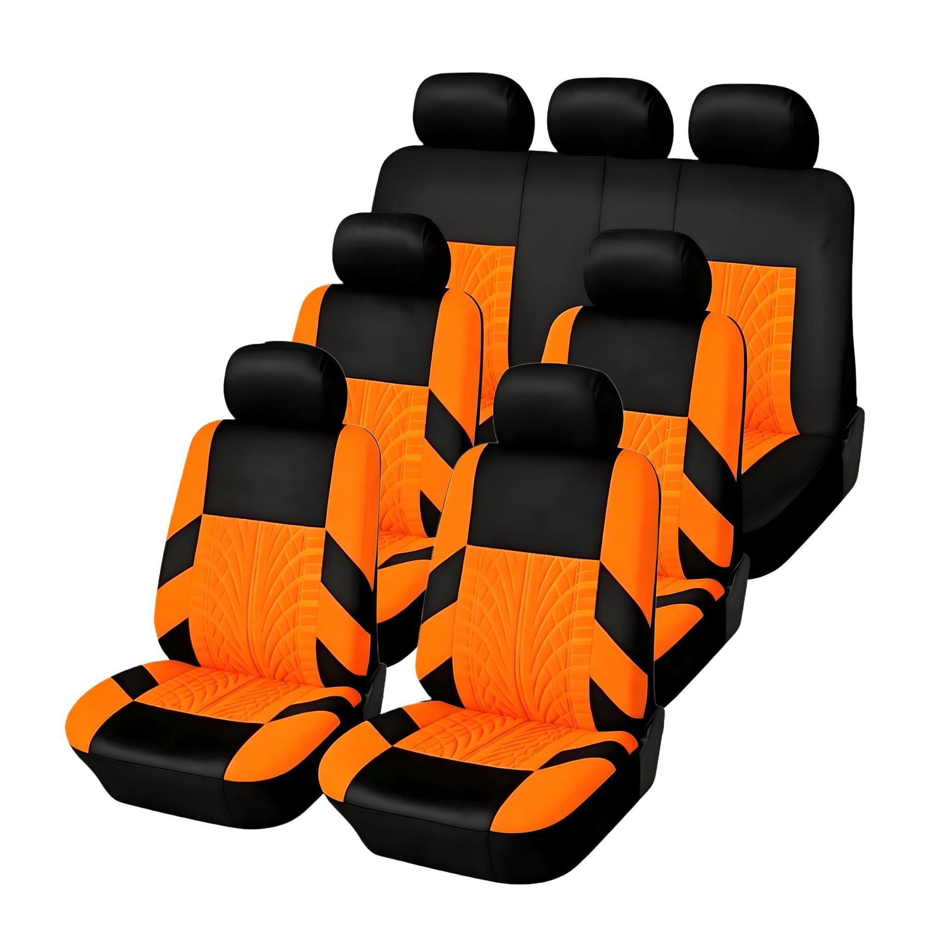Cross-Border Hot-Selling Tire Pattern Embossed Knitted Fabric Four-Season Universal Car Seat Cover and Cushion Manufacturer Wholesale Amazon