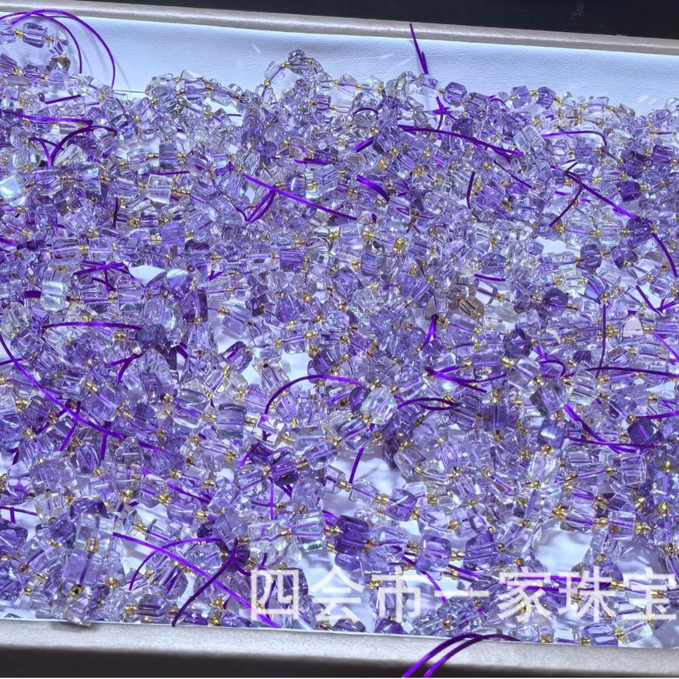Natural water, crystal bracelet with amethyst, wholesale