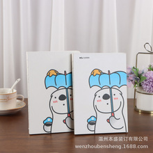 A5卡通笔记本学生可爱加厚裸脊硬壳精装本作业本手账本记事本批发