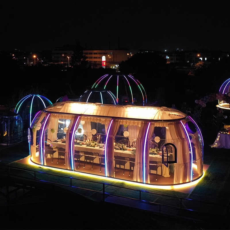 Casa vacía de acampamiento de estrellas de PC casa de alojamiento de padres e hijos jugar camping tiendas de campaña al aire libre techo móvil restaurante Bubble House