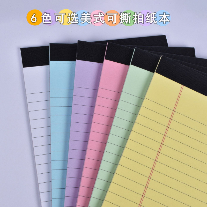 Spot al por mayor libro de papel puede desgarrar a5 papel libreta de notas de papel de línea horizontal de vuelta arriba libreta de notas portátil de notas