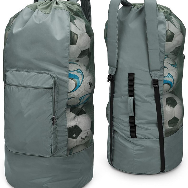 Heavy Duty Soccer Mesh Gear Ball Bag with Adjustable Shoulder Strap Design Coach with Extra Large Front Pocket Heavy Duty Soccer Mesh Gear Ball Bag with Adjustable Shoulder Strap Design Coach with Extra Large Front Pocket