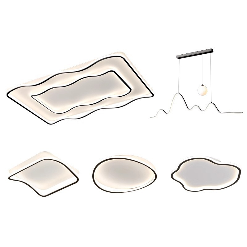 Luz de techo de la sala de estar italiana de alto nivel rectangular 2025 nueva luz de dormitorio de protección de ojos de espectro completo Zhongshan