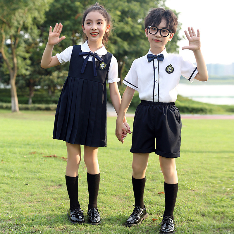 批发幼儿园园服夏装儿童英伦校服小学生夏季班服学院风毕业照服装