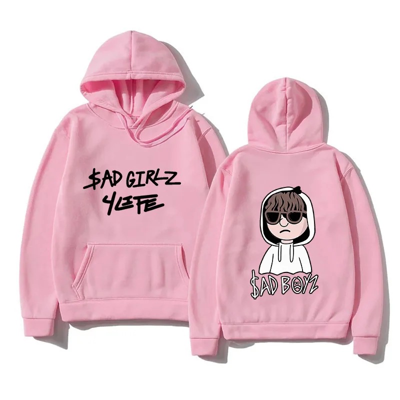 2025 sudadera con estampado de niño triste para hombre, sudadera de hip-hop para niña Harajuku, regalo de música elegante, suelto casual