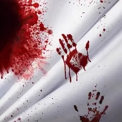 Divertido y divertido estampado de palma manchado de sangre impresión 3D personalidad de la calle de los hombres camisa POLO de manga larga transpirable de malla suelta