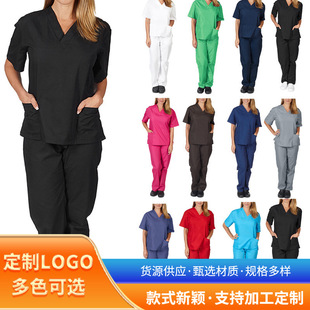 Комплект, униформа медсестры, комбинезон, Amazon, короткий рукав