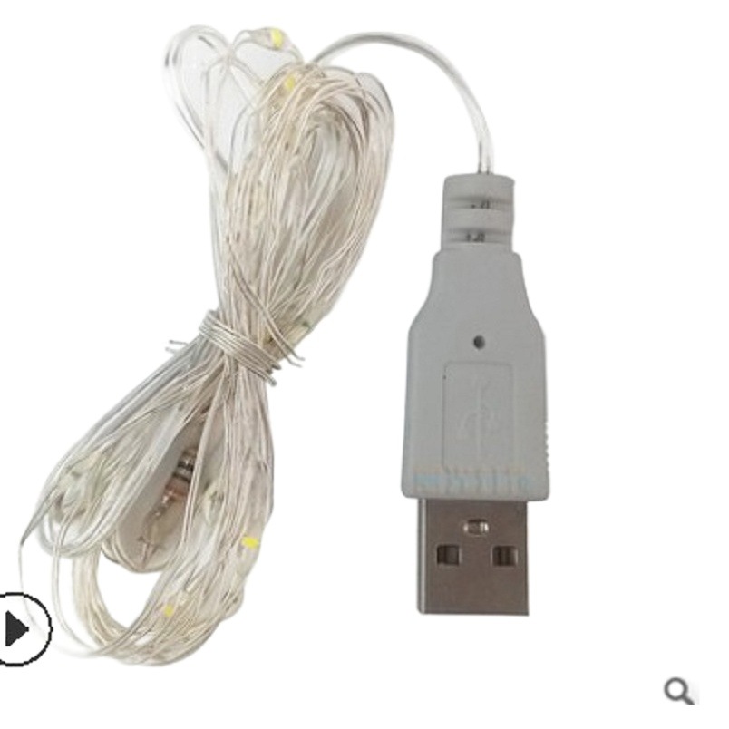 LED pequeña cadena de luz USB Cadena de alambre de cobre luz al por mayor cadena de luz LED Regalo de Cumpleaños ramo fresco decoración banco de energía luces de colores