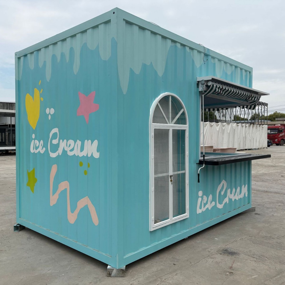 Tienda de contenedores al aire libre Quiosco de barrio comercial de red Quiosco de snack de calle comercial móvil