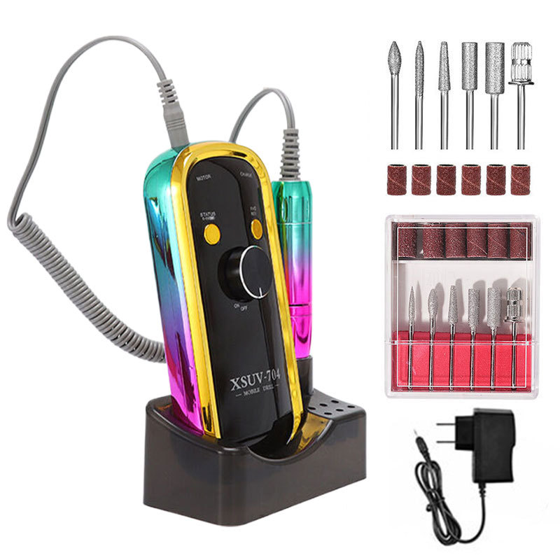 Polizador de uñas portátil transfronterizo 45000RPM Polizador de pulido multifuncional de almacenamiento de energía especial para la tienda de uñas