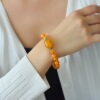 9mm beeswax bracelet, with beeswax jujube beads