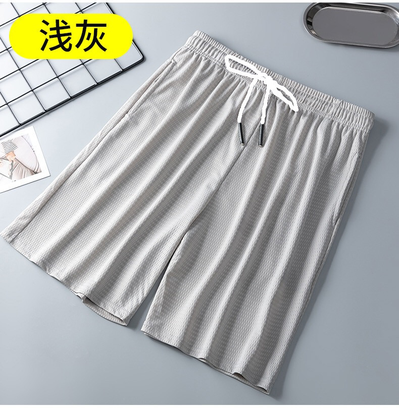 Plain gray shorts [mesh fabric]