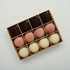 Cross-border new product 6cm plush Christmas ball Christmas tree ornament Christmas plush ball decoration hanging decoration Christmas decoration