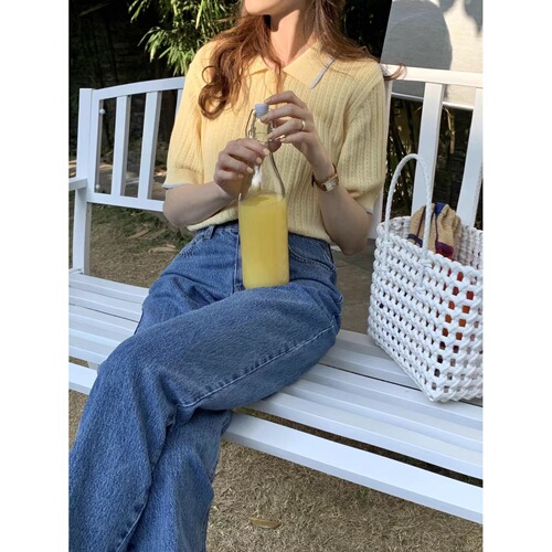 Hollowed-out Short Sleeve Knit Top for Women 2025 New Arrival Korean Style Unique Design Short-Sleeve Thin T-Shirt Fashion